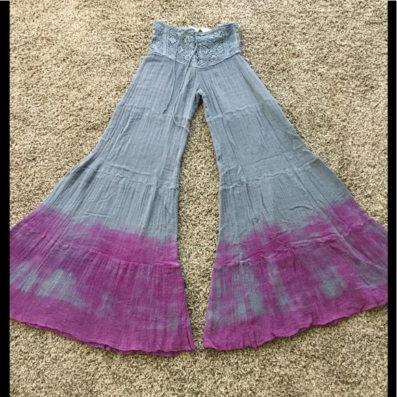 Jen's Pirate Booty Pants - JEN’S PIRATE BOOTY TIE DYE WIDE LEG  CORSET PANTS